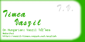 timea vaszil business card